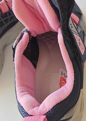 27 Beden Kız Çocuk Renkli Pembe Spor Ayakkabı