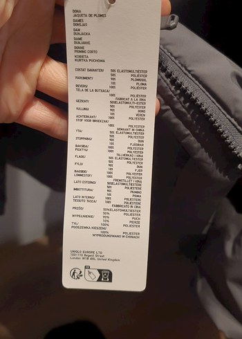 Uniqlo down feather şişme mont gri - Görsel 5