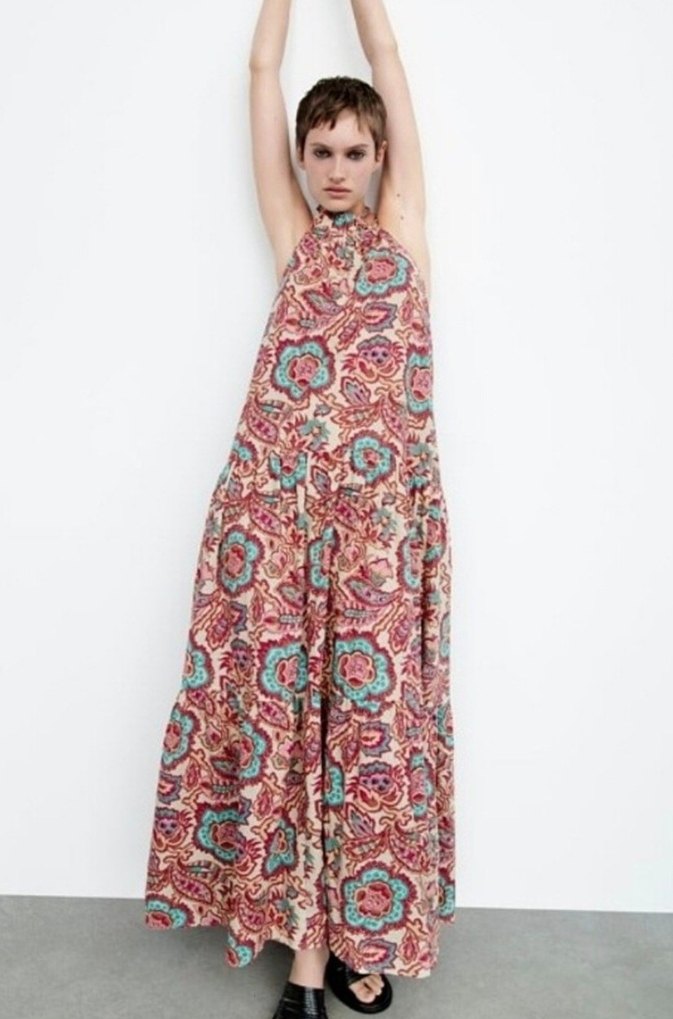 ZARA Bohem, renkli uzun elbise (etiketli) - Görsel 2