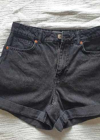 Mango Siyah Mini Mom Kot Şort