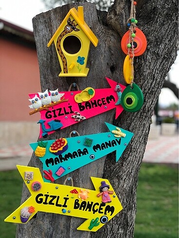 Ahşap Dekoratif Ok Yön Oku Bahçe Oku