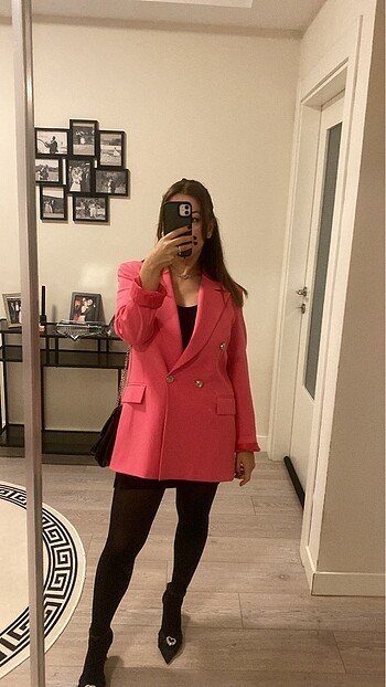 Pembe blazer ceket