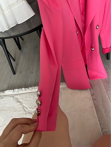 m Beden Pembe blazer ceket