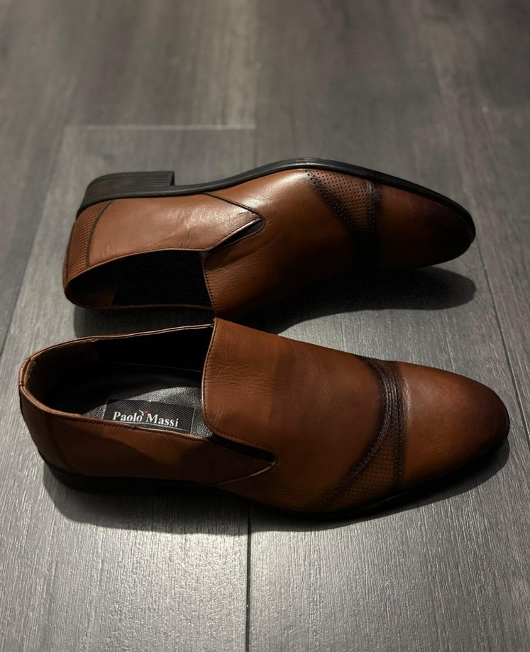 Paolo Massi Kahverengi Erkek Klasik Deri Ayakkabı - Görsel 3