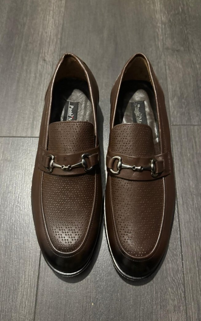 Paolo Massi Kahverengi Deri Erkek Klasik Ayakkabı - Görsel 2