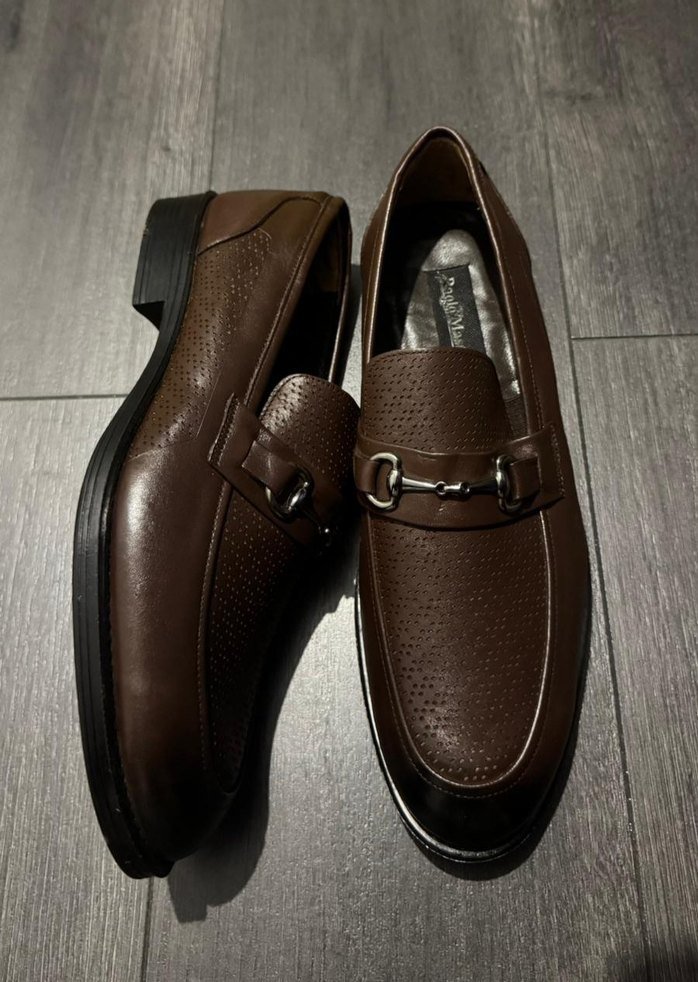 Paolo Massi Kahverengi Deri Erkek Klasik Ayakkabı - Görsel 3