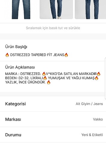 Vakko ???? DSTREZZED TAPERED FİT JEANS????