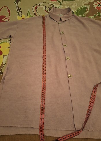 lila rengi kadın gömlek - Görsel 4