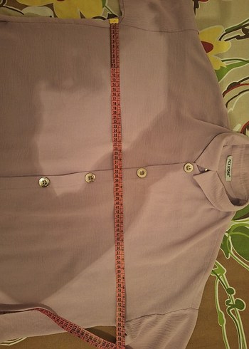 lila rengi kadın gömlek - Görsel 5