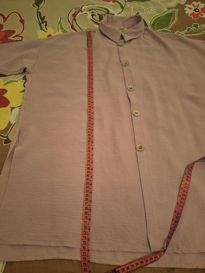 lila rengi kadın gömlek - Görsel 4