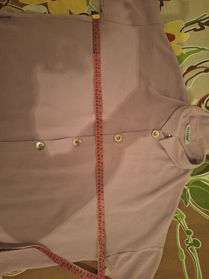 lila rengi kadın gömlek - Görsel 5