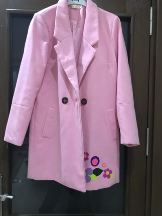 38 Beden Tasarım pembe kaşe mont