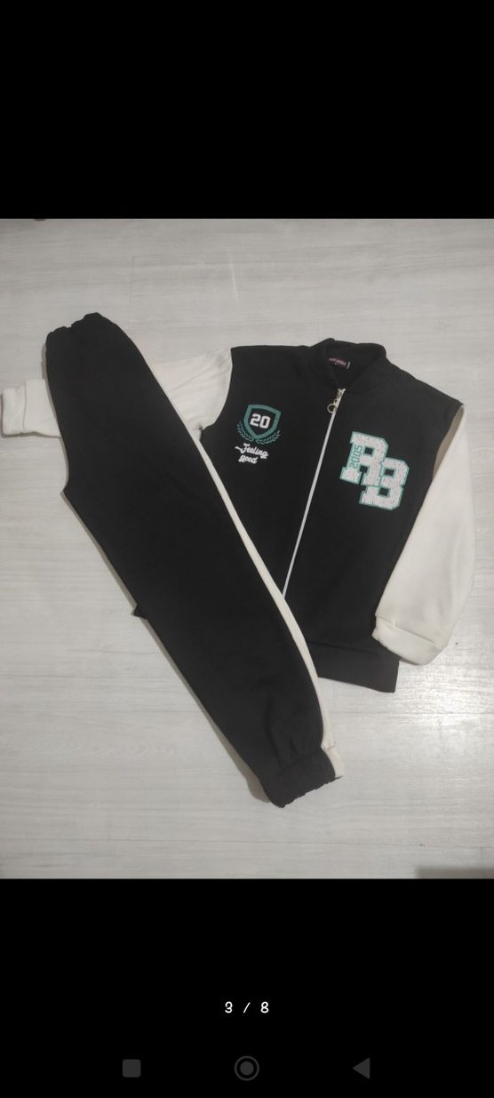 Siyah Baskılı Kadın Eşofman Takımı - Görsel 3