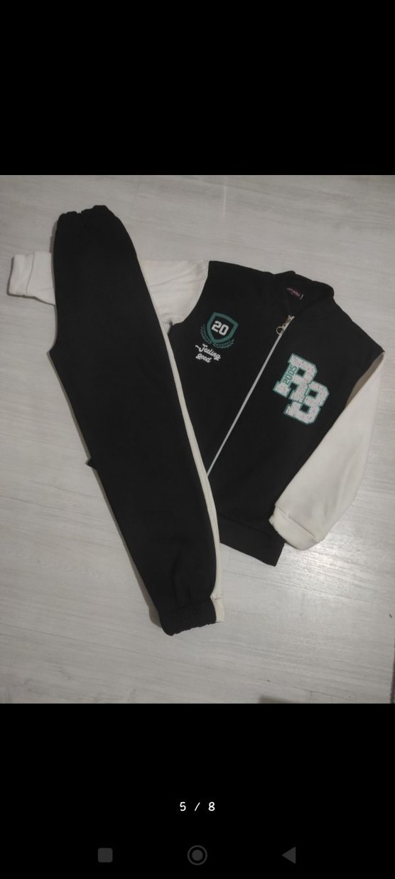 Siyah Baskılı Kadın Eşofman Takımı - Görsel 4