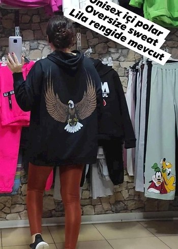 Siyah Kapüşonlu Oversize Sweatshirt - Görsel 3