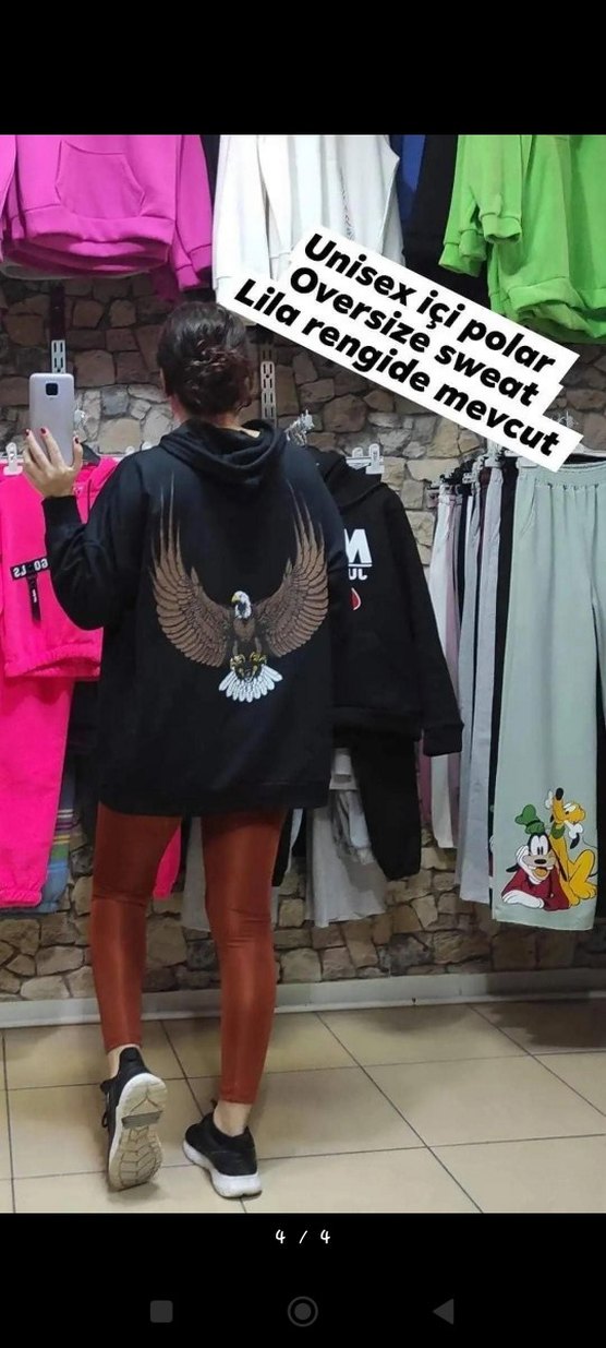 Siyah Kapüşonlu Oversize Sweatshirt - Görsel 3