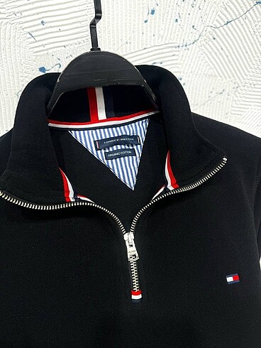 Tommy Hilfiger TOMMY HİLFİGER YARIM FERMUARLI SWEATSHİRT