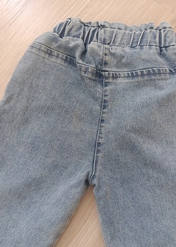 24-36 Ay Beden mavi Renk Nakışlı Mavi Kız çocuk Kot Pantolon