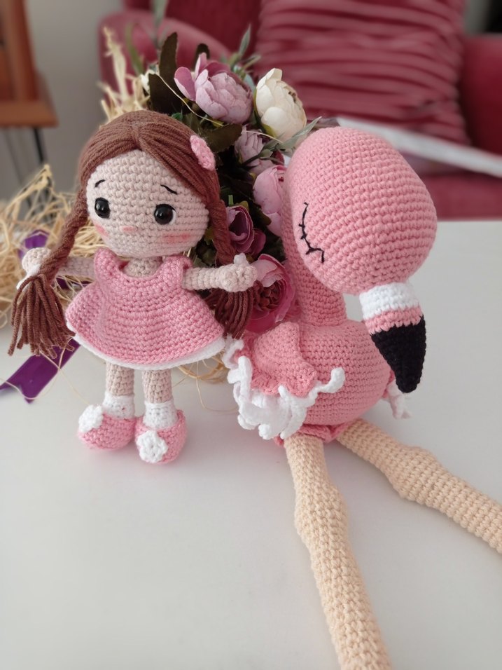 Pembe Örgü Bebek amigurumi - Görsel 2