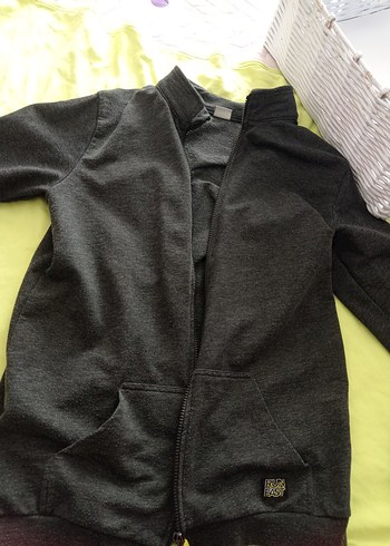 Gri Fermuarlı Erkek Polar Sweatshirt