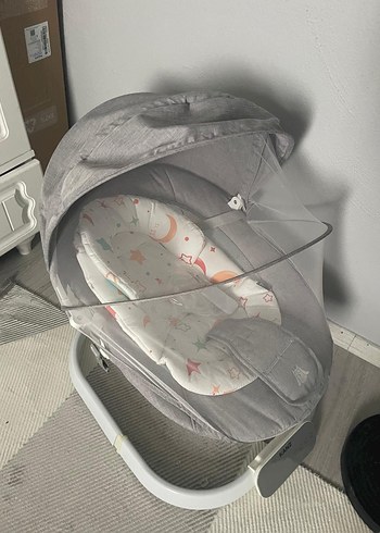 Beden Gri Kanz Bebek Beşiği ve Sepeti