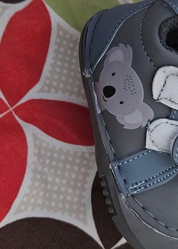 Erkek Bebek Gri Kamuflaj Cırtlı İlk Adım Ayakkabısı - Görsel 2