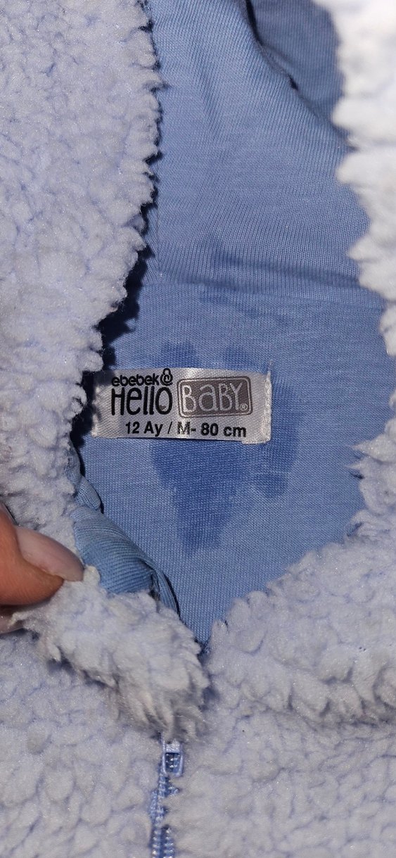 Erkek Gri V Yaka Kürklü Polar - Görsel 3