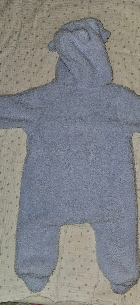 Erkek Gri V Yaka Kürklü Polar - Görsel 2