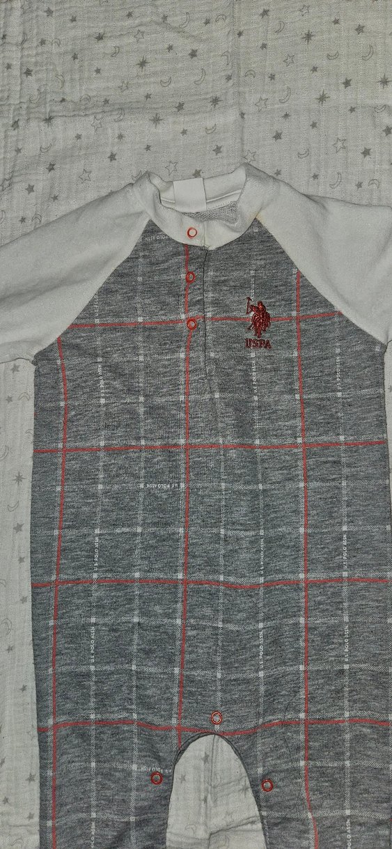 Gri Uzun Kollu Erkek Polo Tişört - Görsel 2