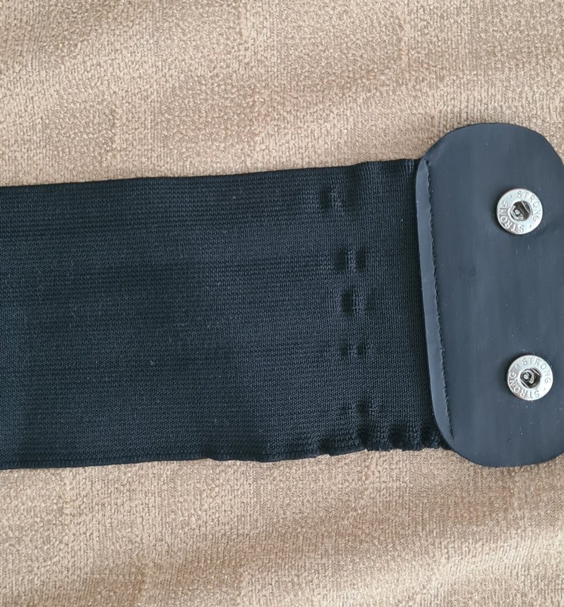 Bağcıklı Lastikli Siyah Gotik Korse Kemer - Görsel 2