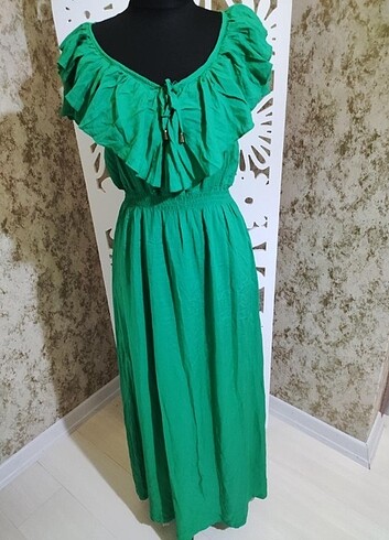 s Beden yeşil Renk harika kalite tiril tiril elbise