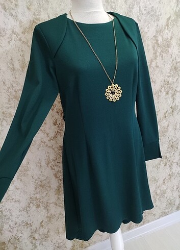 38 Beden yeşil Renk şık tunik yada isteğe bağlı elbise