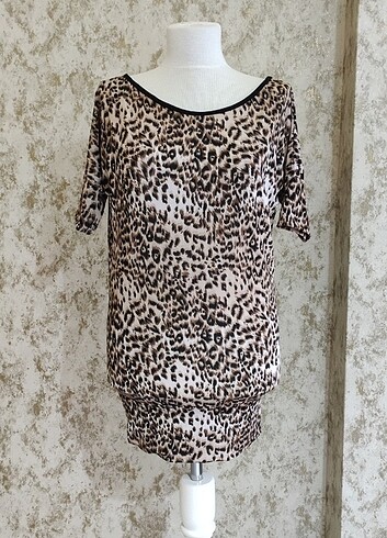 JUMENT leopar likralı bluz