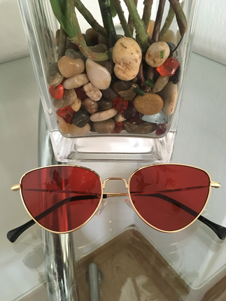 Vintage Love Cat eye kırmızı gözlük