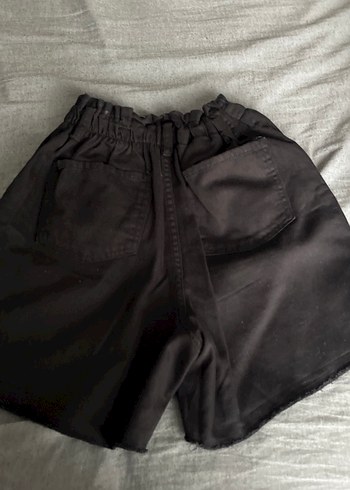 Düğmeli Siyah Kadın  Şort - Görsel 2