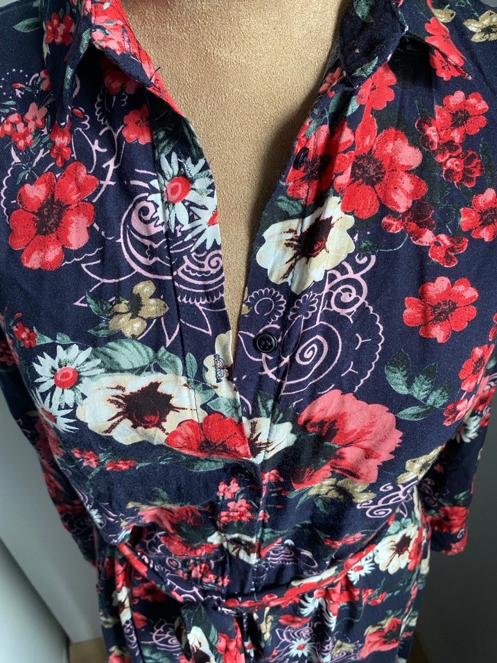 Çiçek Desenli Uzun Bohem Elbise - Görsel 3