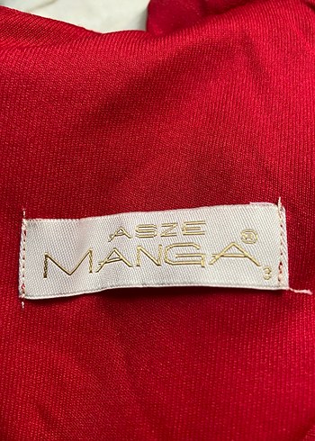 Askılı Çiçek Detaylı Kırmızı Uzun Abiye Elbise - Görsel 7