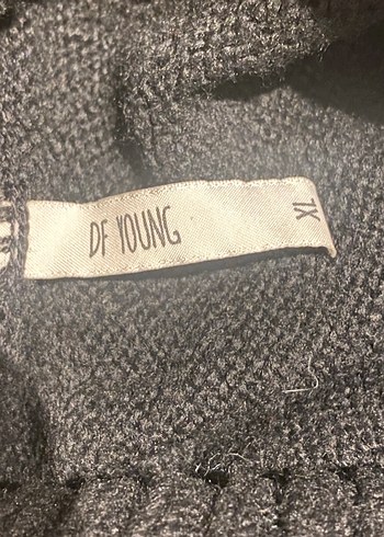 Yüksek Yaka Siyah Örgü Kadın Kazak - Görsel 4