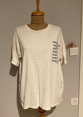 Beyaz Baskılı Tişörtü, Kısa Kollu - Görsel 3