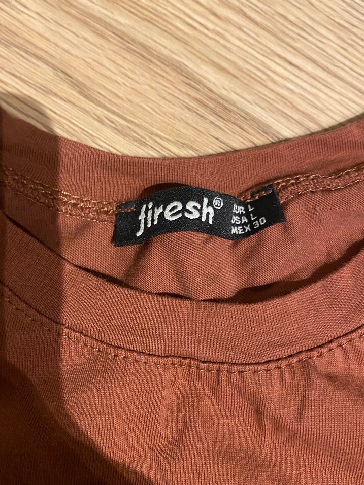 Kahverengi Baskılı Kadın Tişört - Görsel 4