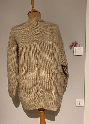 Bej Örgü Kadın Hırka - Görsel 3