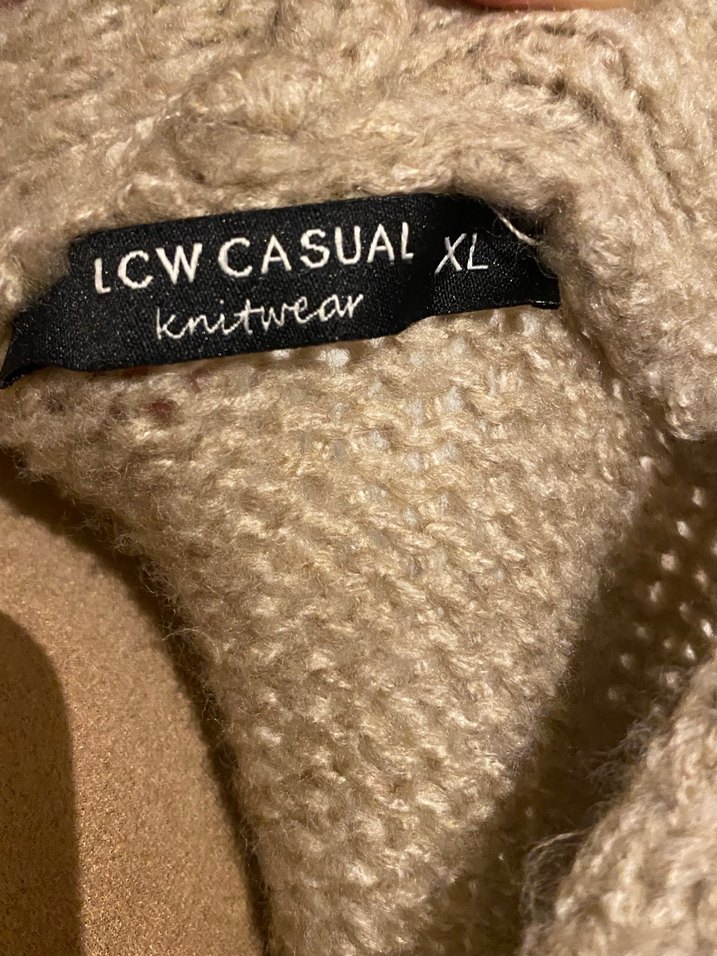 Bej Örgü Kadın Hırka - Görsel 4