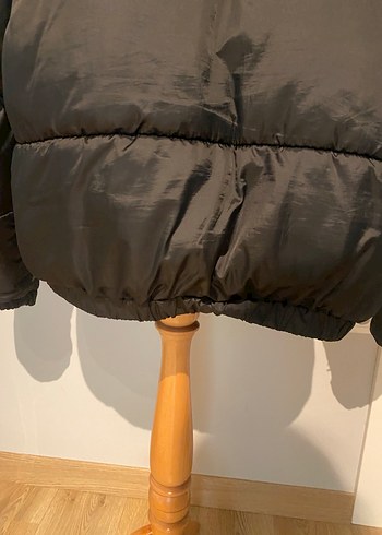 Düğmeli Siyah Kadın Kışlık Mont - Görsel 4