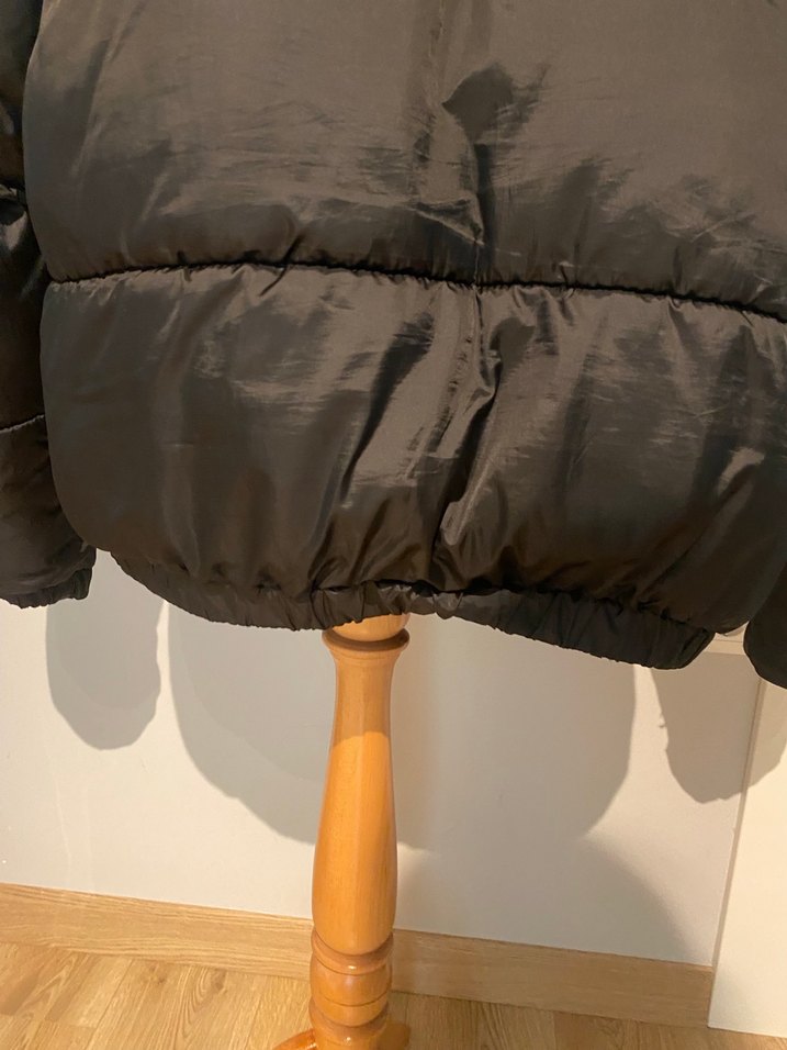 Düğmeli Siyah Kadın Kışlık Mont - Görsel 4