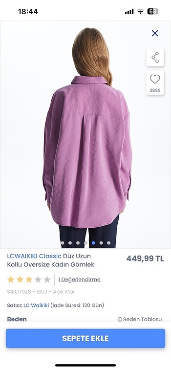 36 Beden Gömlek tunik