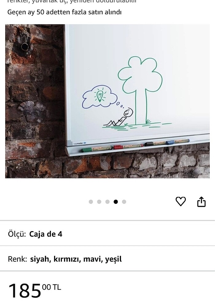 Edding 28 EcoLine beyaz yazı tahtası kalemi, 4'lü set, karışık r - Görsel 5