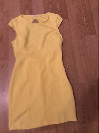 l Beden sarı Renk Sarı elbise