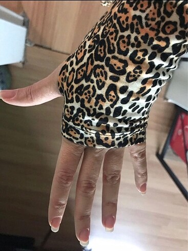 s Beden kahverengi Renk Tiger bluz