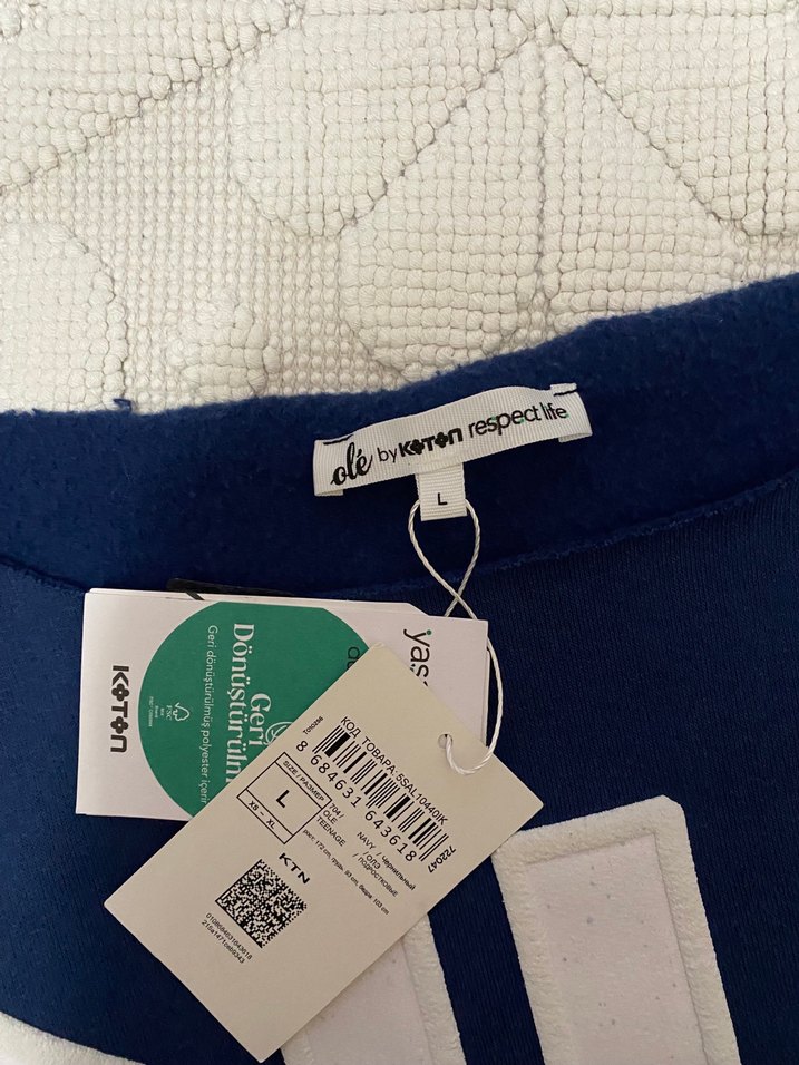 Mavi Baskılı Uzun Kollu Kadın Sweatshirt - Görsel 2