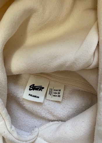 Bej Kapüşonlu Salaş Kadın Sweatshirt - Görsel 2